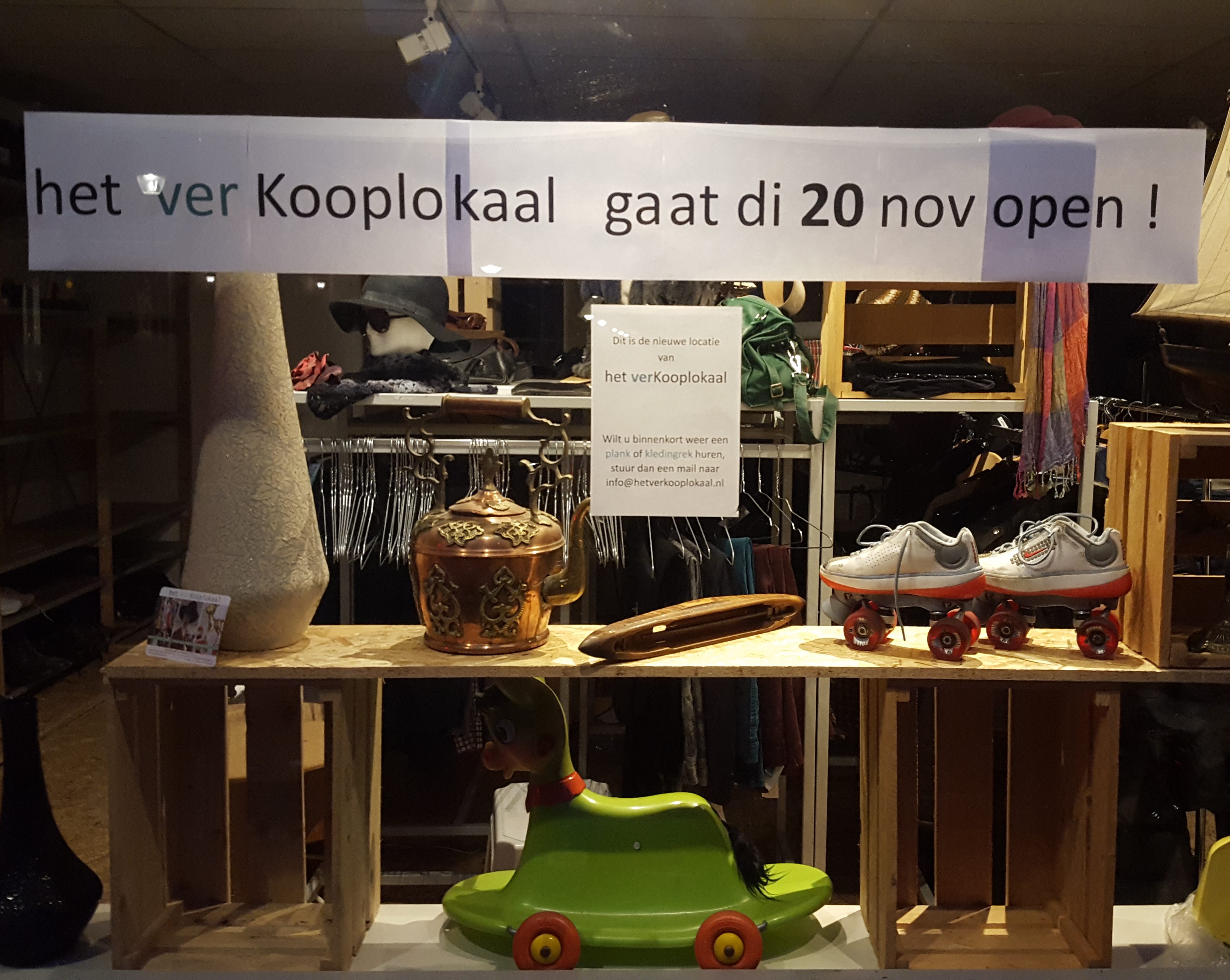 het verKooplokaal, de winkel waar jij je eigen spullen kan verkopen.